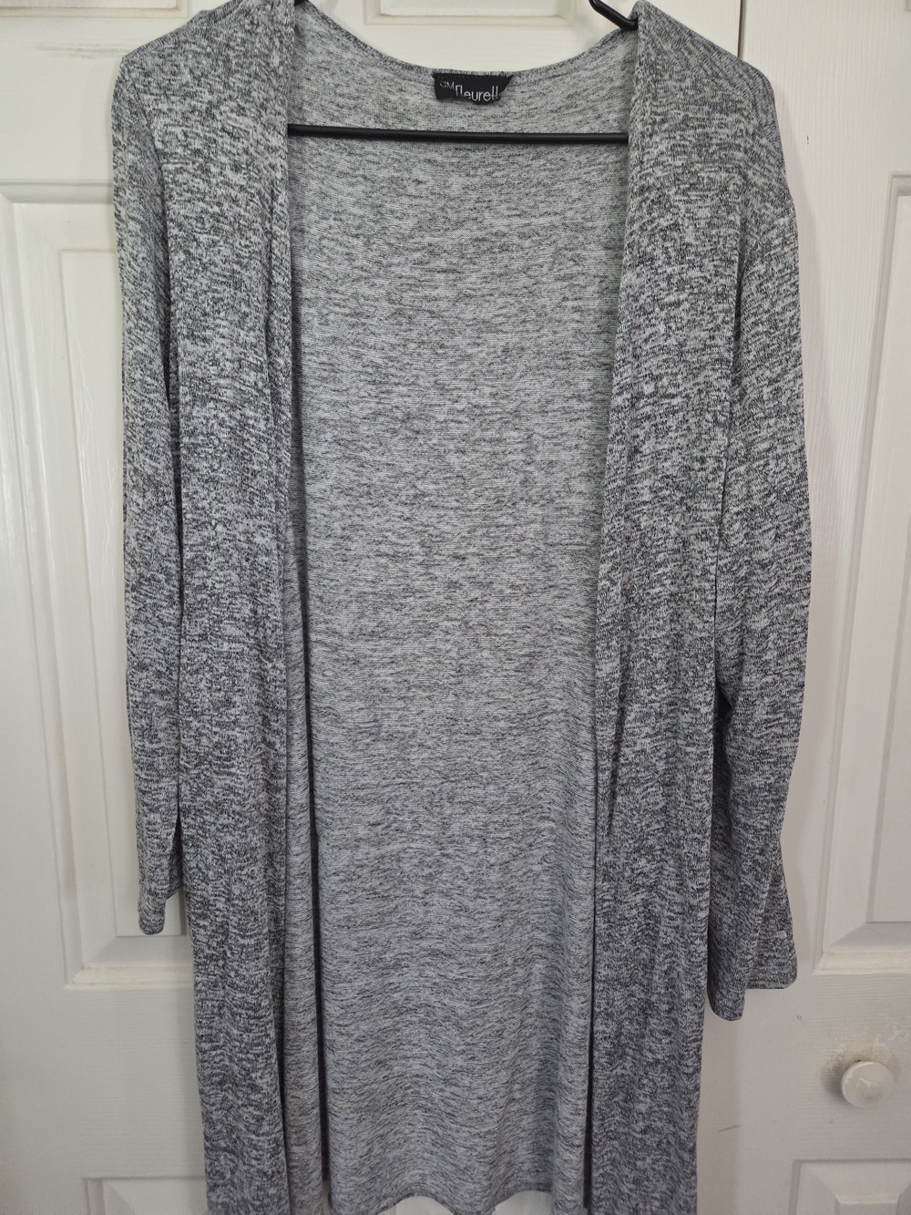 Lightweight Gray Open Front Women's Cardigan